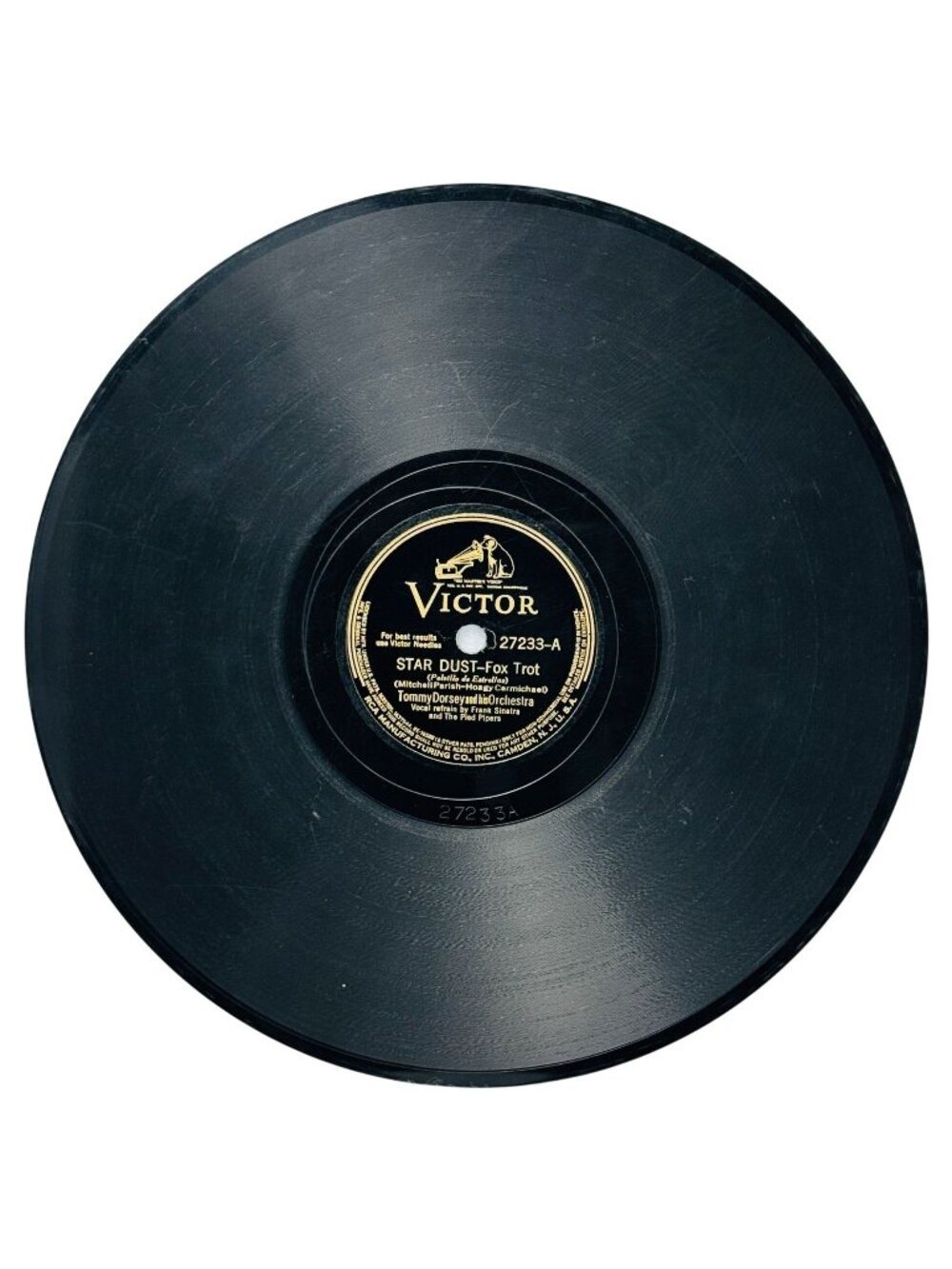 Tommy Dorsey Stardust / Swanee River 10in Shellac Record 78 RPM Victor 27233